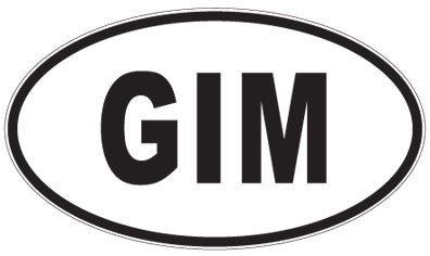 GIM - 3 Letter Initials Oval Magnet