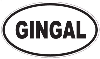 GINGAL - Oval Sticker
