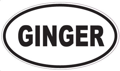GINGER - Oval Sticker