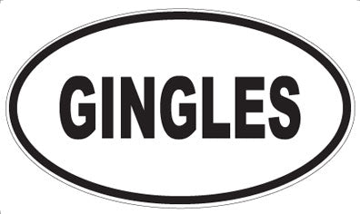 GINGLES - Oval Magnet