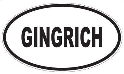 GINGRICH - Oval Magnet