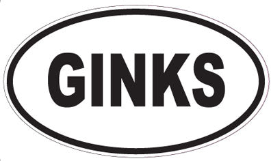 GINKS - Oval Sticker