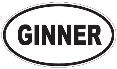 GINNER - Oval Sticker