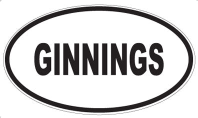 GINNINGS - Oval Magnet