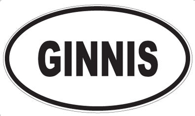 GINNIS - Oval Magnet