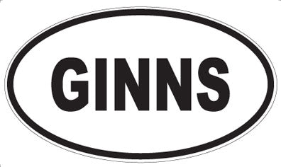 GINNS - Oval Magnet