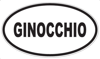 GINOCCHIO - Oval Sticker