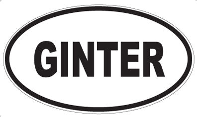 GINTER - Oval Magnet