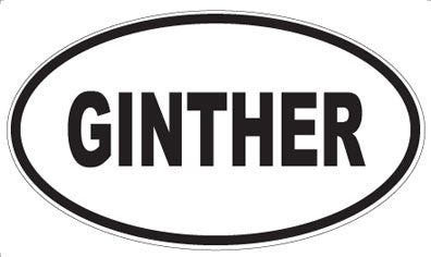 GINTHER - Oval Magnet