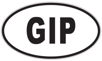 GIP - 3 Letter Initials Oval Magnet
