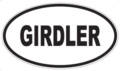 GIRDLER - Oval Sticker