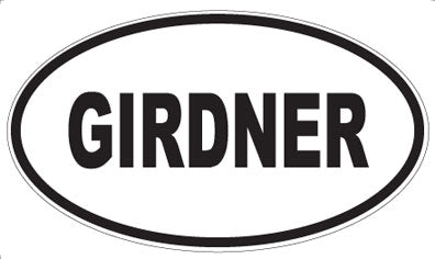 GIRDNER - Oval Magnet
