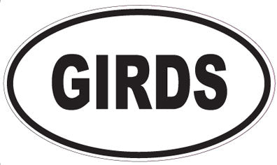 GIRDS - Oval Sticker