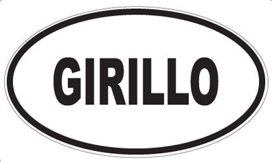 GIRILLO - Oval Sticker