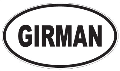 GIRMAN - Oval Magnet