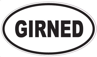GIRNED - Oval Sticker