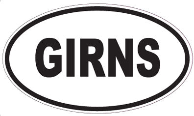 GIRNS - Oval Sticker