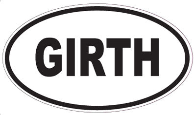 GIRTH - Oval Magnet