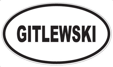 GITLEWSKI - Oval Magnet