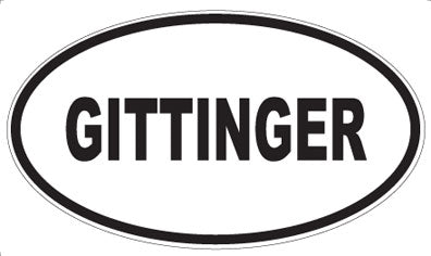 GITTINGER - Oval Magnet