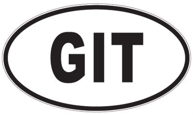 GIT - 3 Letter Initials Oval Magnet