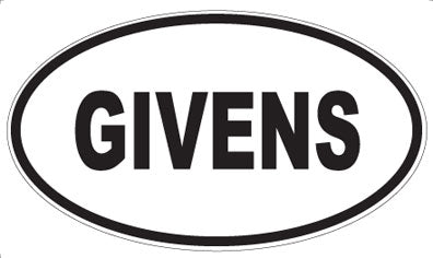 GIVENS - Oval Magnet
