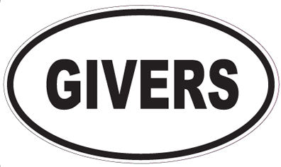 GIVERS - Oval Sticker
