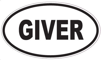 GIVER - Oval Magnet