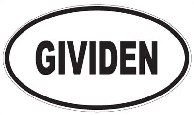 GIVIDEN - Oval Magnet