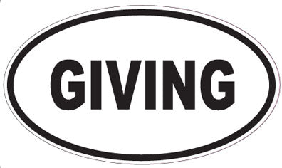 GIVING - Oval Sticker