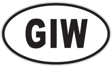 GIW - 3 Letter Initials Oval Magnet