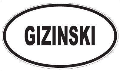 GIZINSKI - Oval Magnet