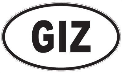 GIZ - 3 Letter Initials Oval Magnet