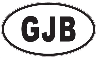 GJB - 3 Letter Initials Oval Magnet