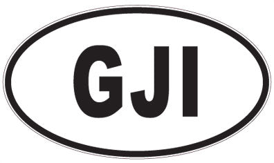 GJI - 3 Letter Initials Oval Magnet