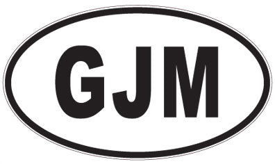 GJM - 3 Letter Initials Oval Magnet