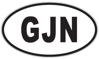 GJN - 3 Letter Initials Oval Sticker