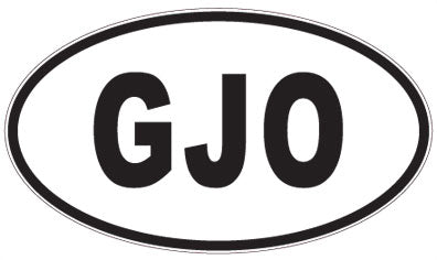 GJO - 3 Letter Initials Oval Magnet