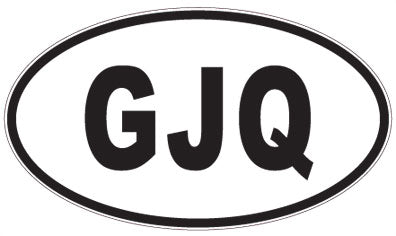 GJQ - 3 Letter Initials Oval Magnet
