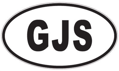 GJS - 3 Letter Initials Oval Sticker