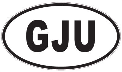GJU - 3 Letter Initials Oval Magnet
