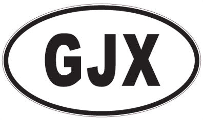 GJX - 3 Letter Initials Oval Sticker