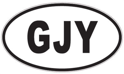 GJY - 3 Letter Initials Oval Magnet