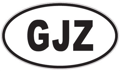 GJZ - 3 Letter Initials Oval Magnet