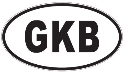 GKB - 3 Letter Initials Oval Magnet