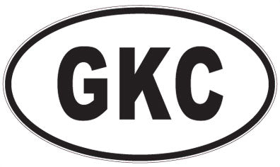 GKC - 3 Letter Initials Oval Sticker