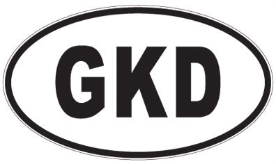 GKD - 3 Letter Initials Oval Magnet