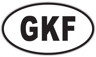 GKF - 3 Letter Initials Oval Magnet