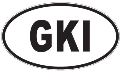 GKI - 3 Letter Initials Oval Magnet