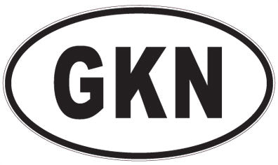 GKN - 3 Letter Initials Oval Magnet